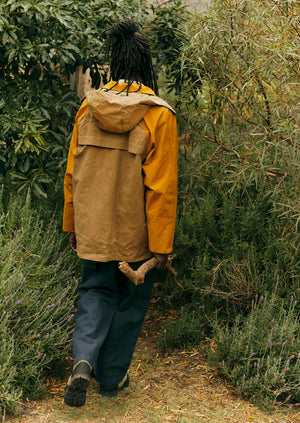 Waxed Cotton Mountain Coat | Cumin