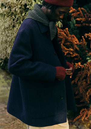 Relaxed Wool Coat | Navy