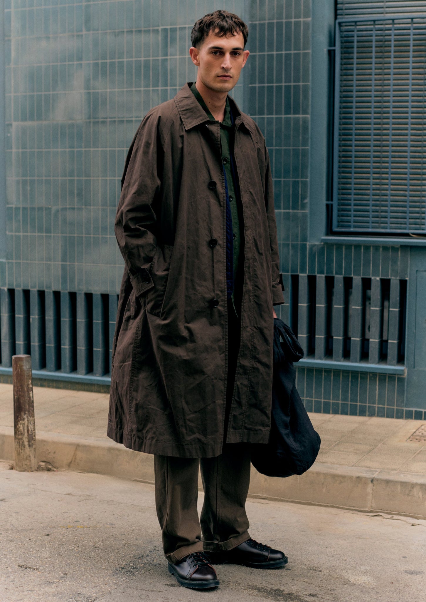 Waxed Cotton Trench Coat | Rye