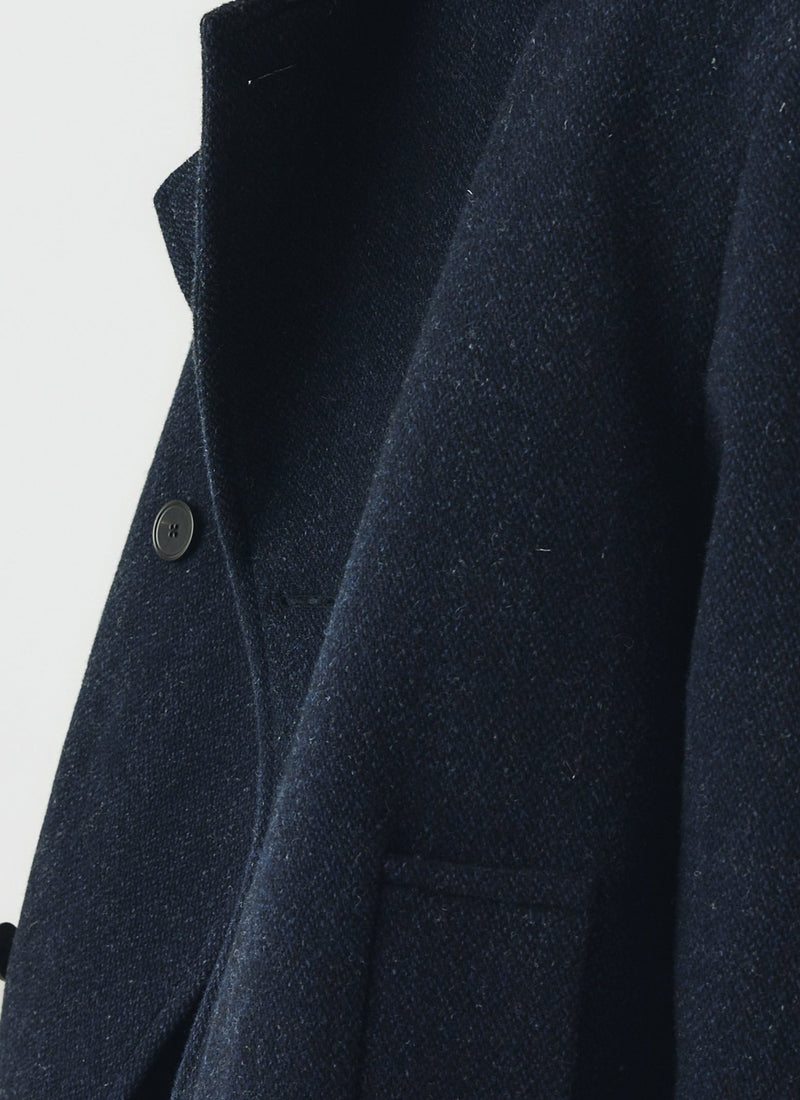 Double Breasted Wool Peacoat | Navy
