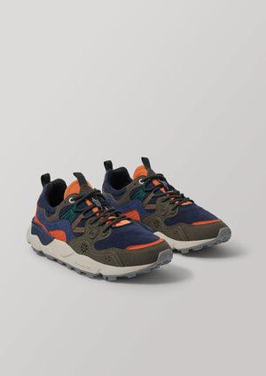 Flower Mountain Yamano Kaiso Panelled Trainers | Blue Multi