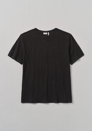 Theo Cotton Short Sleeve Tee | Carbon Black