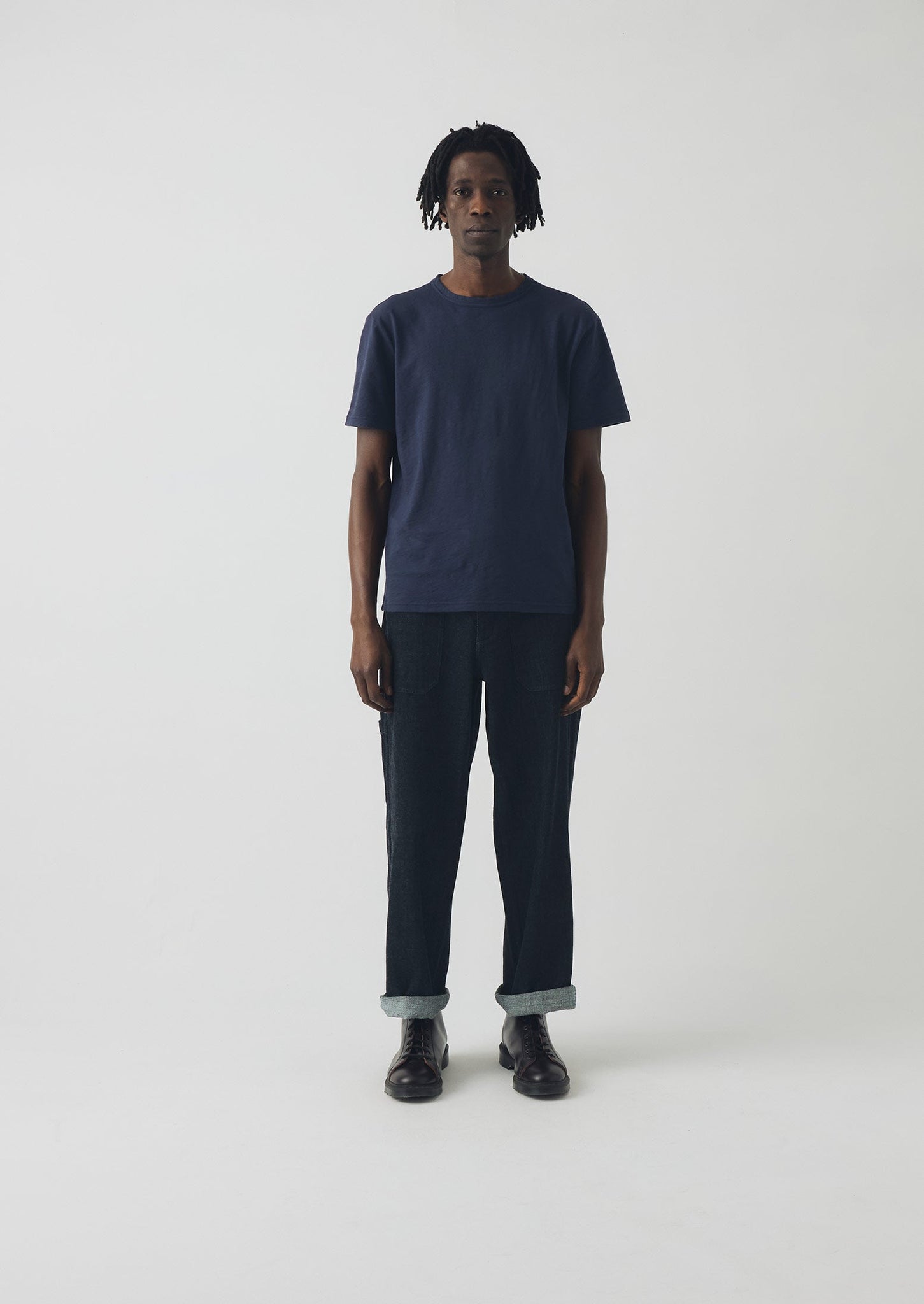 Theo Organic Cotton Short Sleeve Tee | Prussian Blue