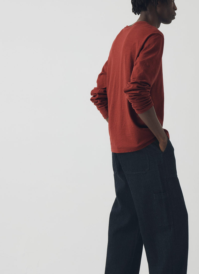 Frank Cotton Long Sleeve Tee | Braeburn Red