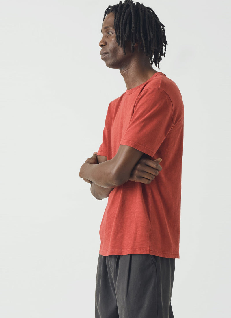 Theo Organic Cotton Short Sleeve Tee | Terracotta