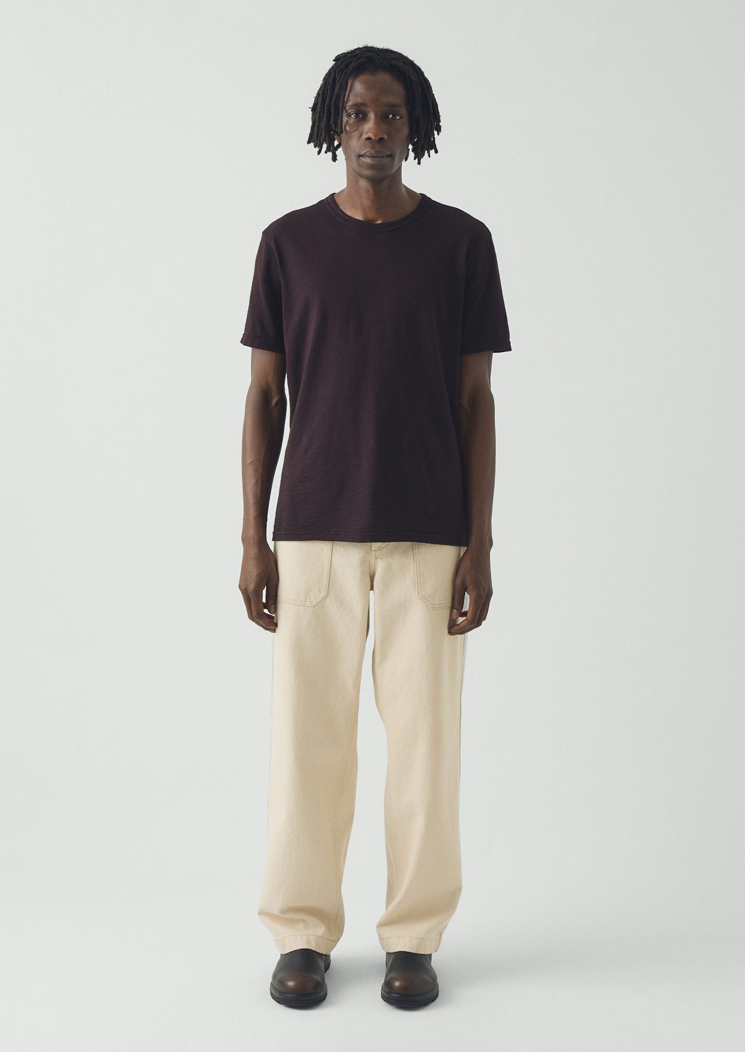 Theo Cotton Short Sleeve Tee | Beetroot