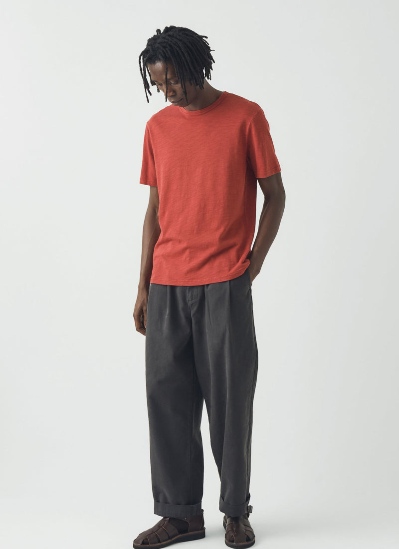 Theo Organic Cotton Short Sleeve Tee | Terracotta