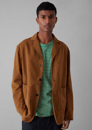 Garment Dyed Brushed Cotton Jacket | Sandstone