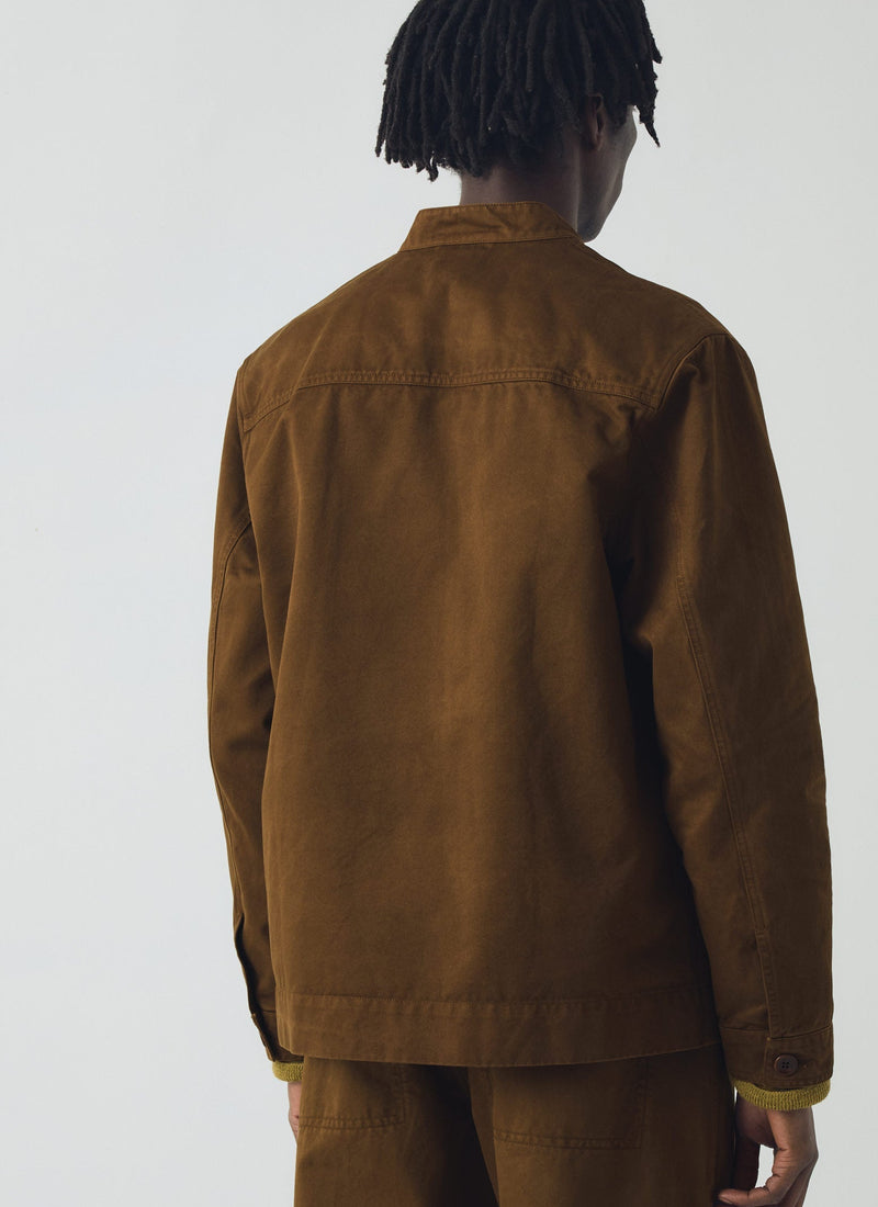 Garment Dyed Cotton Twill Jacket | Bronze