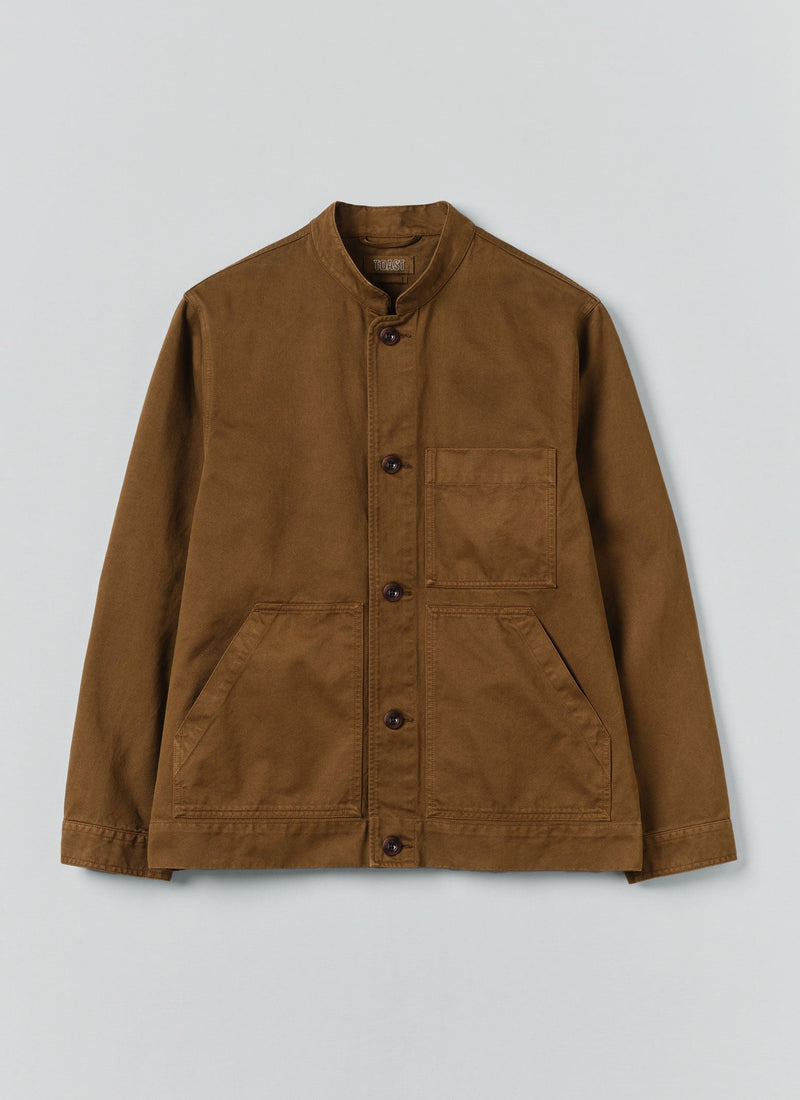 Garment Dyed Cotton Twill Jacket | Bronze