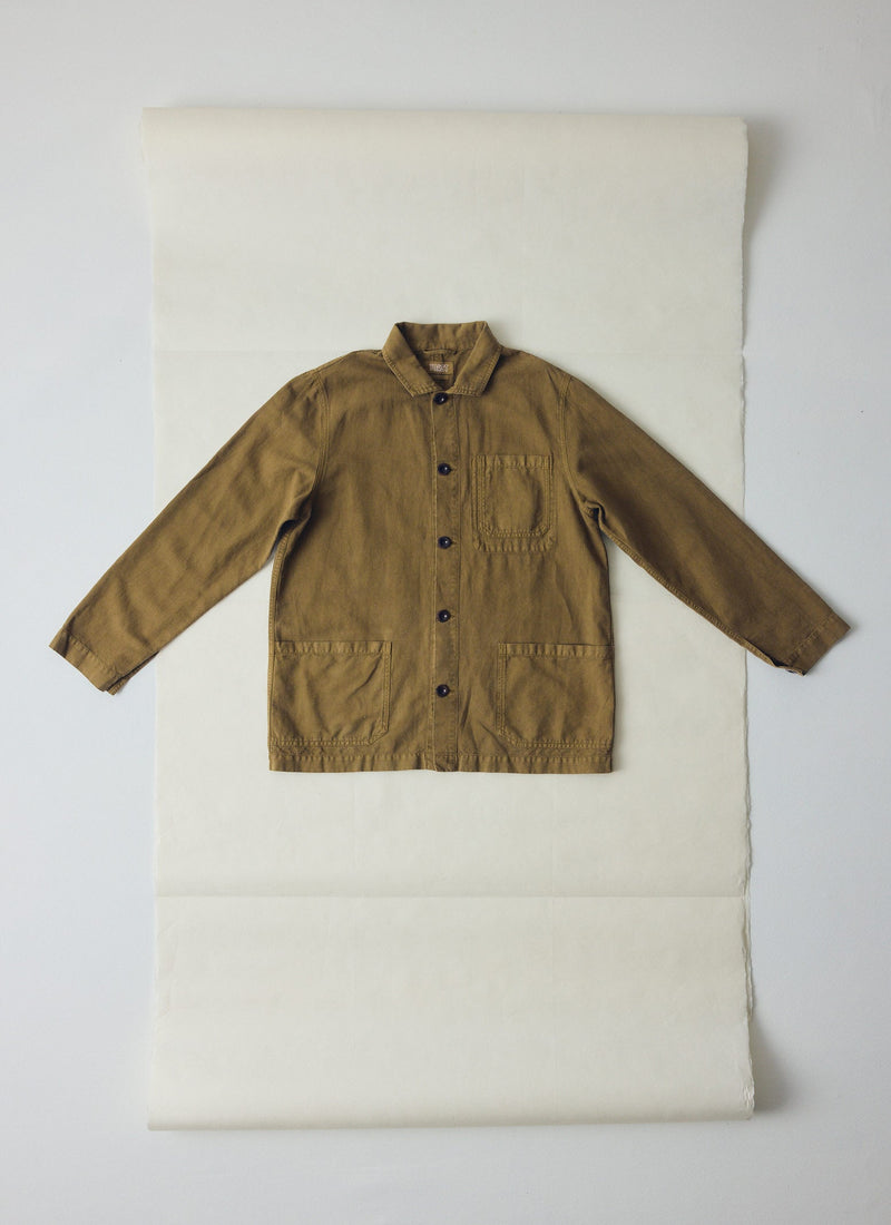 Arlo Garment Dyed Herringbone Jacket | Woodland Green