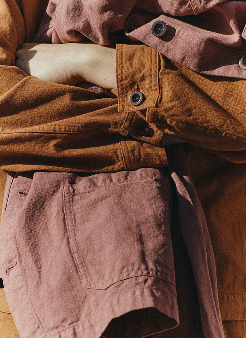 Garment Dyed Cotton Short Jacket | Brown Anise