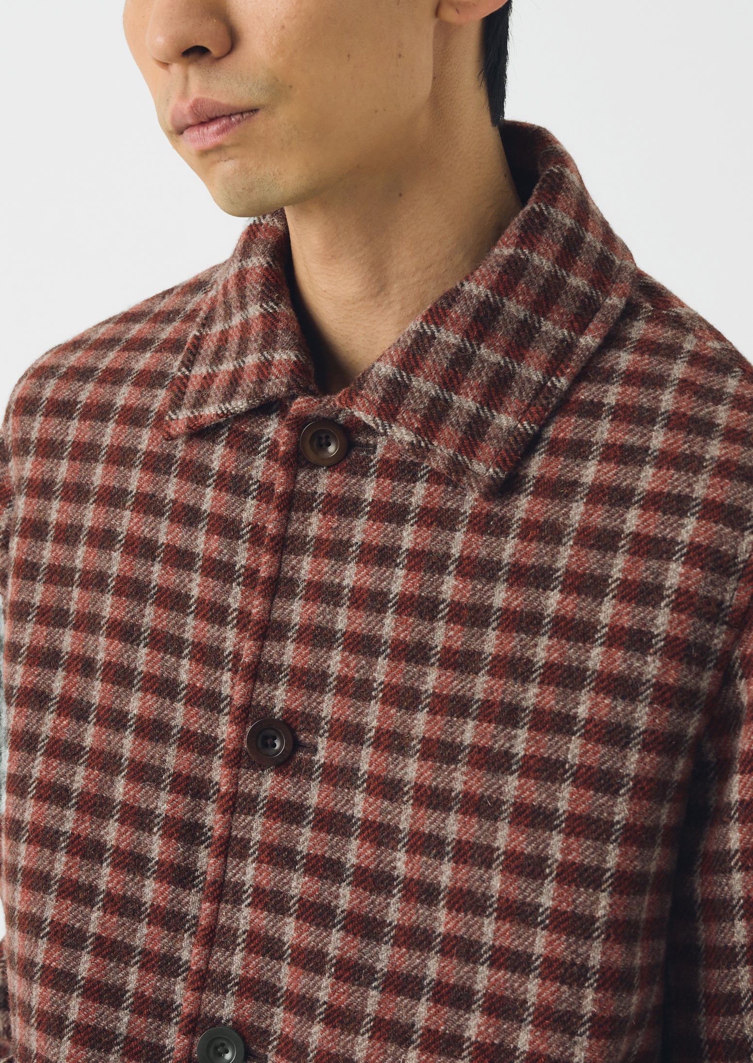 Wool Check Chore Jacket | Red Cedar | TOAST