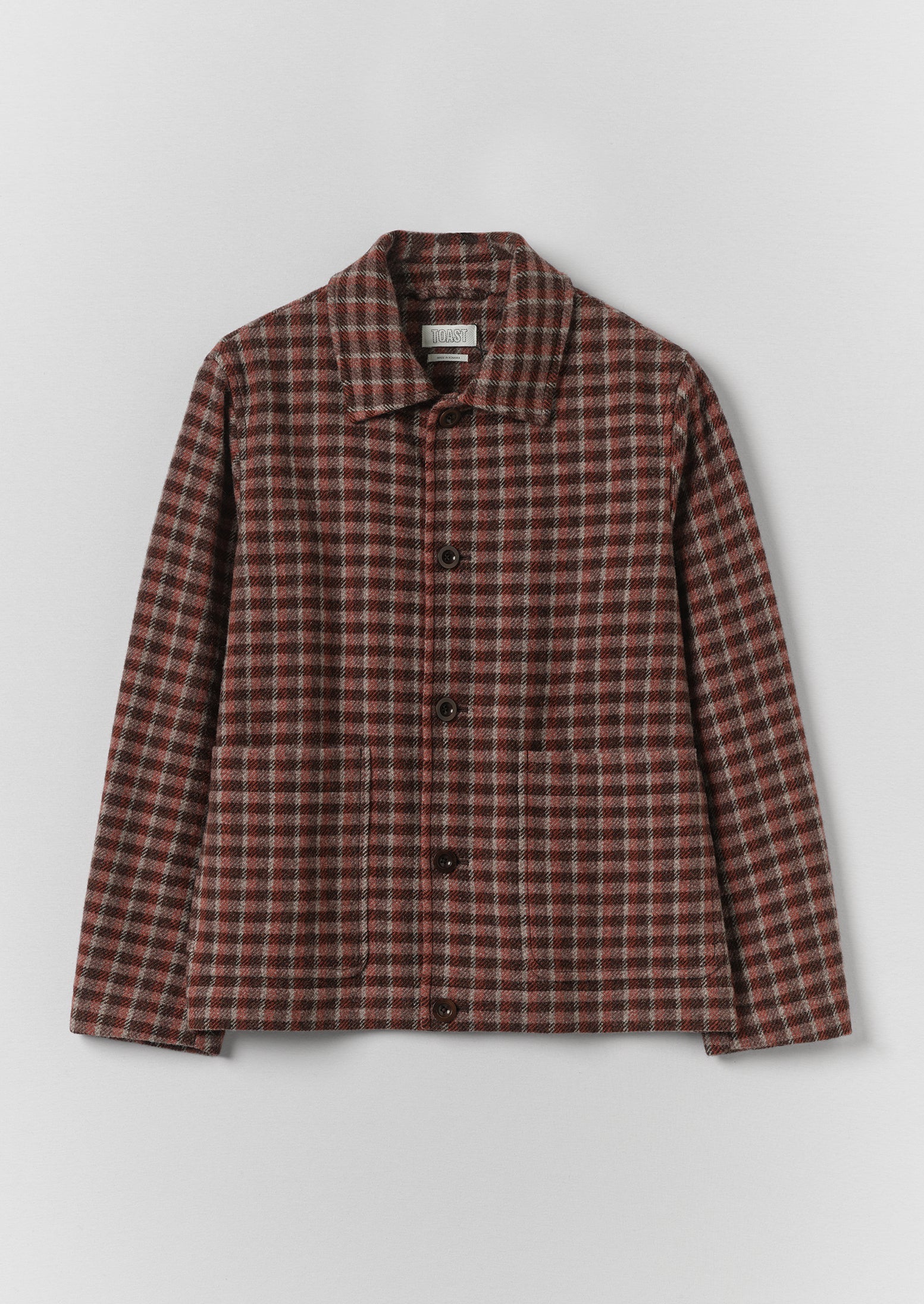 Wool Check Chore Jacket | Red Cedar | TOAST