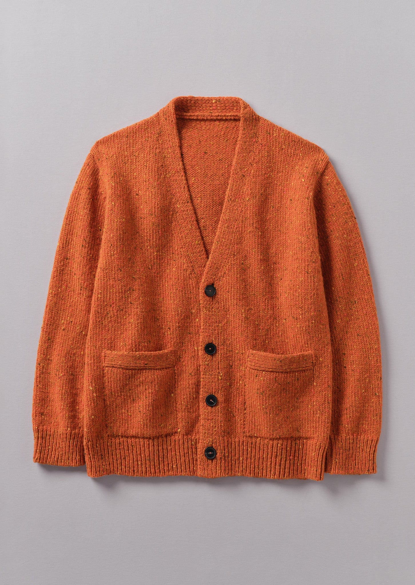 V-Neck Donegal Wool Cardigan | Wild Carrot