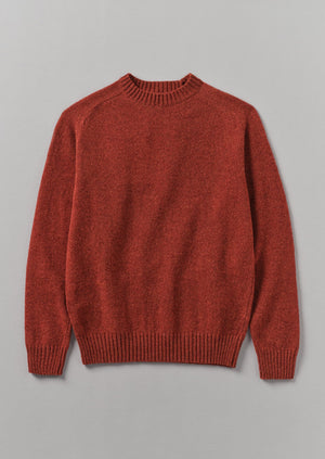 Wool Crew Neck Sweater | Red Granite