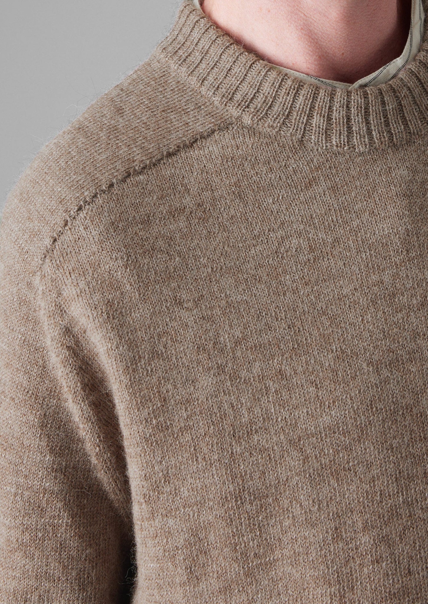 Wool Alpaca Easy Sweater | Biscuit