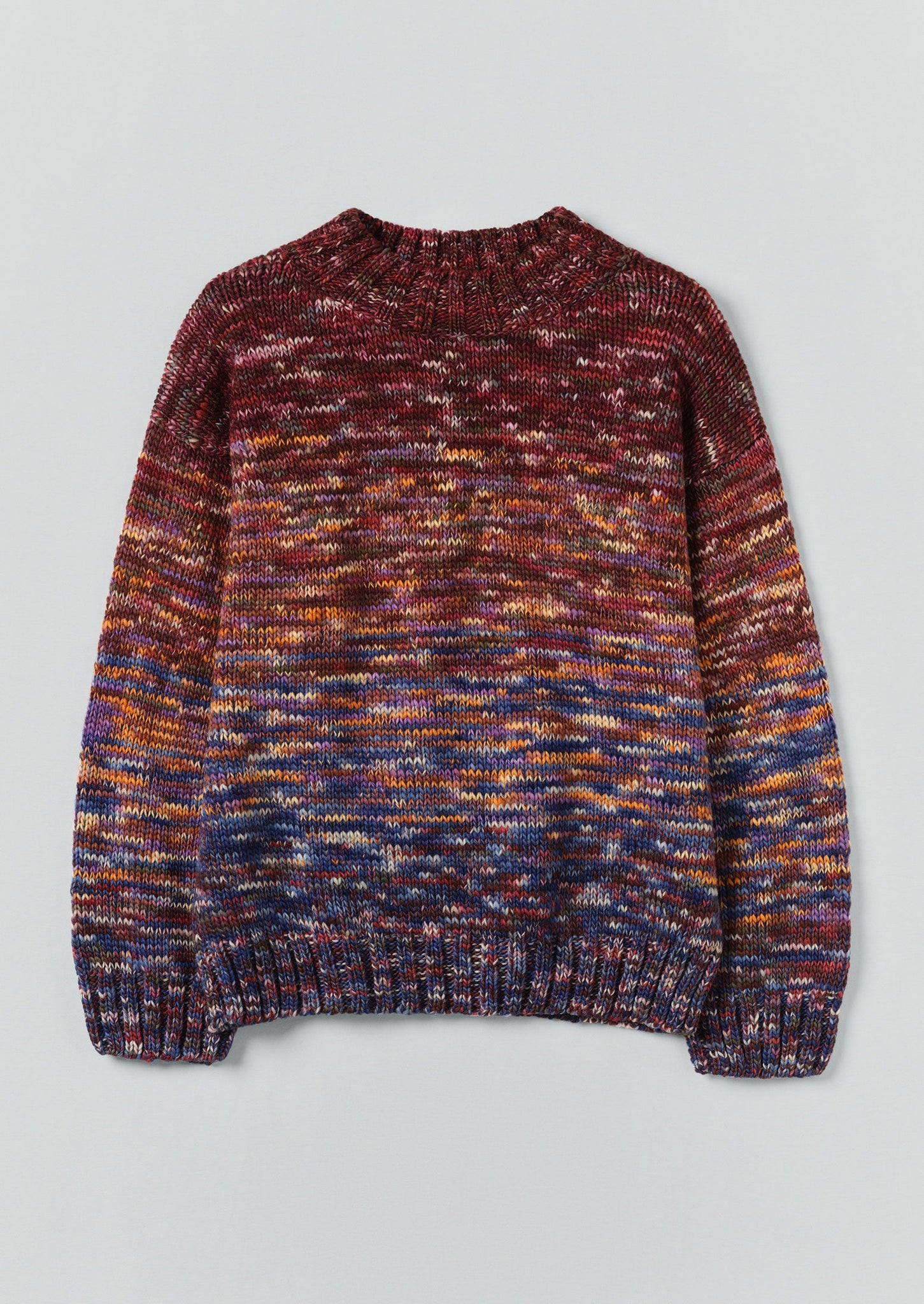 Hand Dyed Textured Sweater | Plum Multi