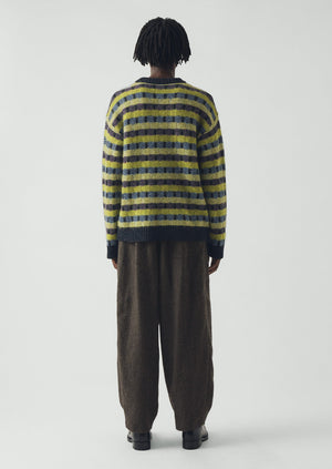 Wool Blend Jacquard Sweater | Willow Green/Multi