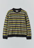 Wool Blend Jacquard Sweater | Willow Green/Multi
