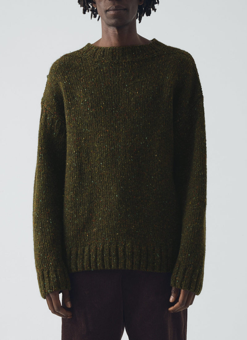 Finn Donegal Wool Sweater | Khaki