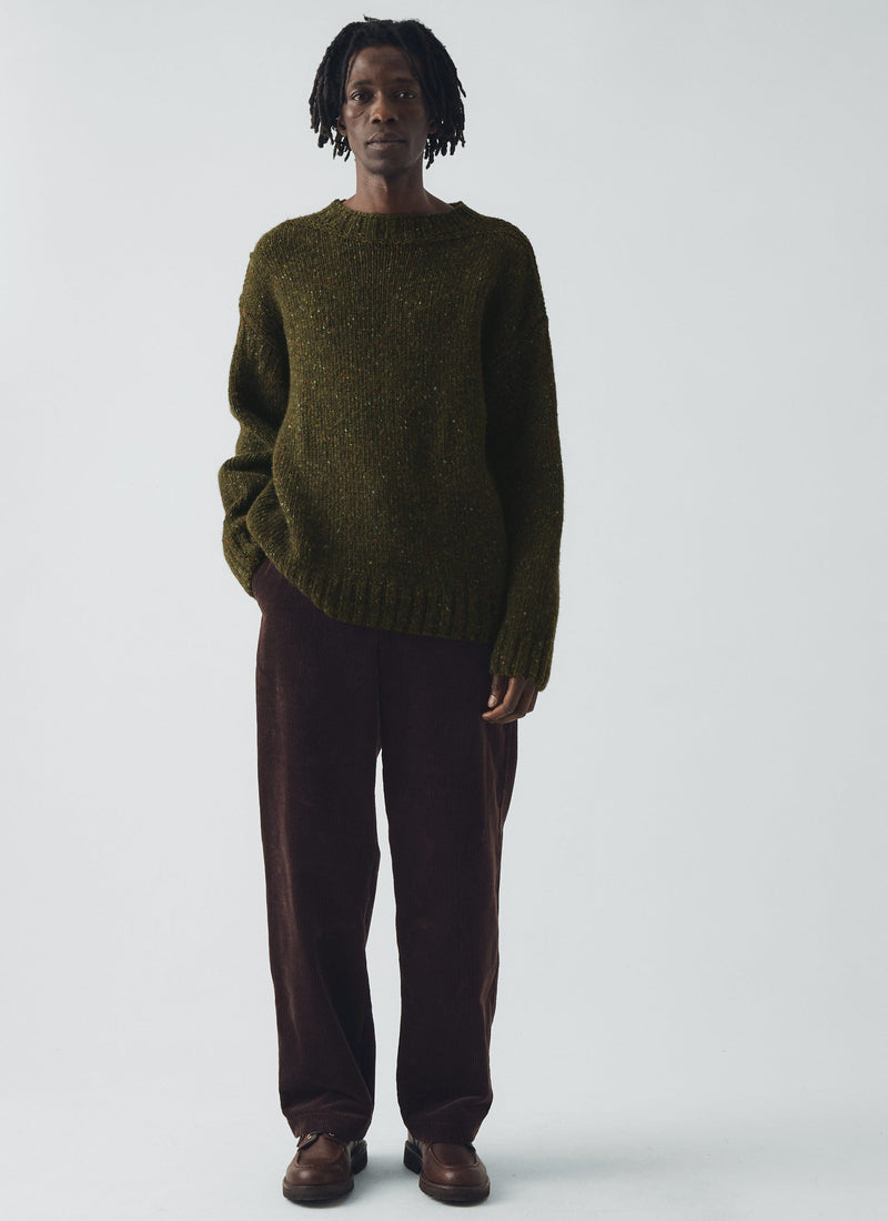 Finn Donegal Wool Sweater | Khaki