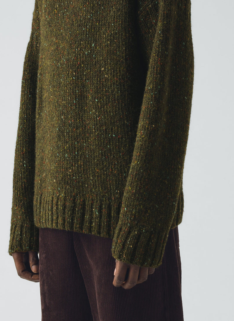 Finn Donegal Wool Sweater | Khaki