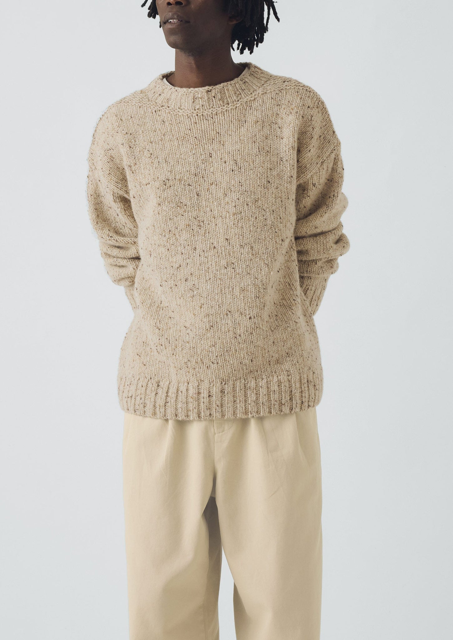 Finn Donegal Wool Sweater | Oatmeal