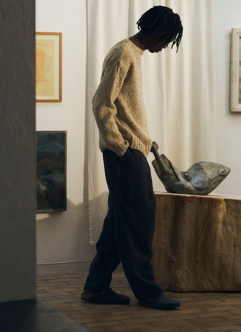 Finn Donegal Wool Sweater | Oatmeal