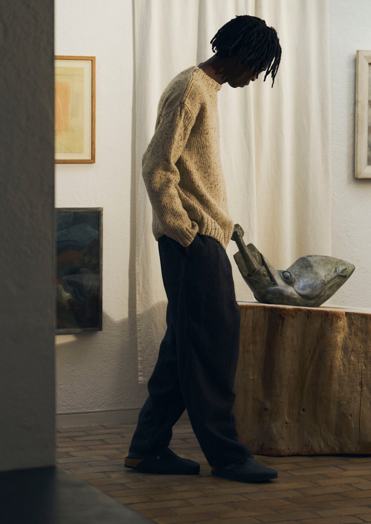 Finn Donegal Wool Sweater | Oatmeal