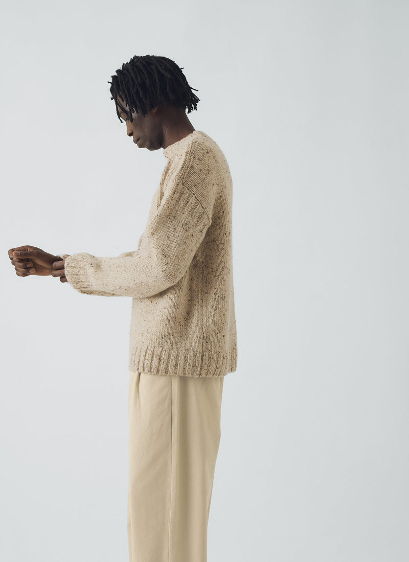 Finn Donegal Wool Sweater | Oatmeal