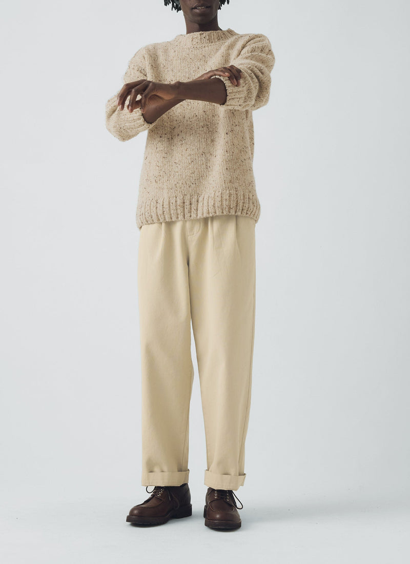 Finn Donegal Wool Sweater | Oatmeal