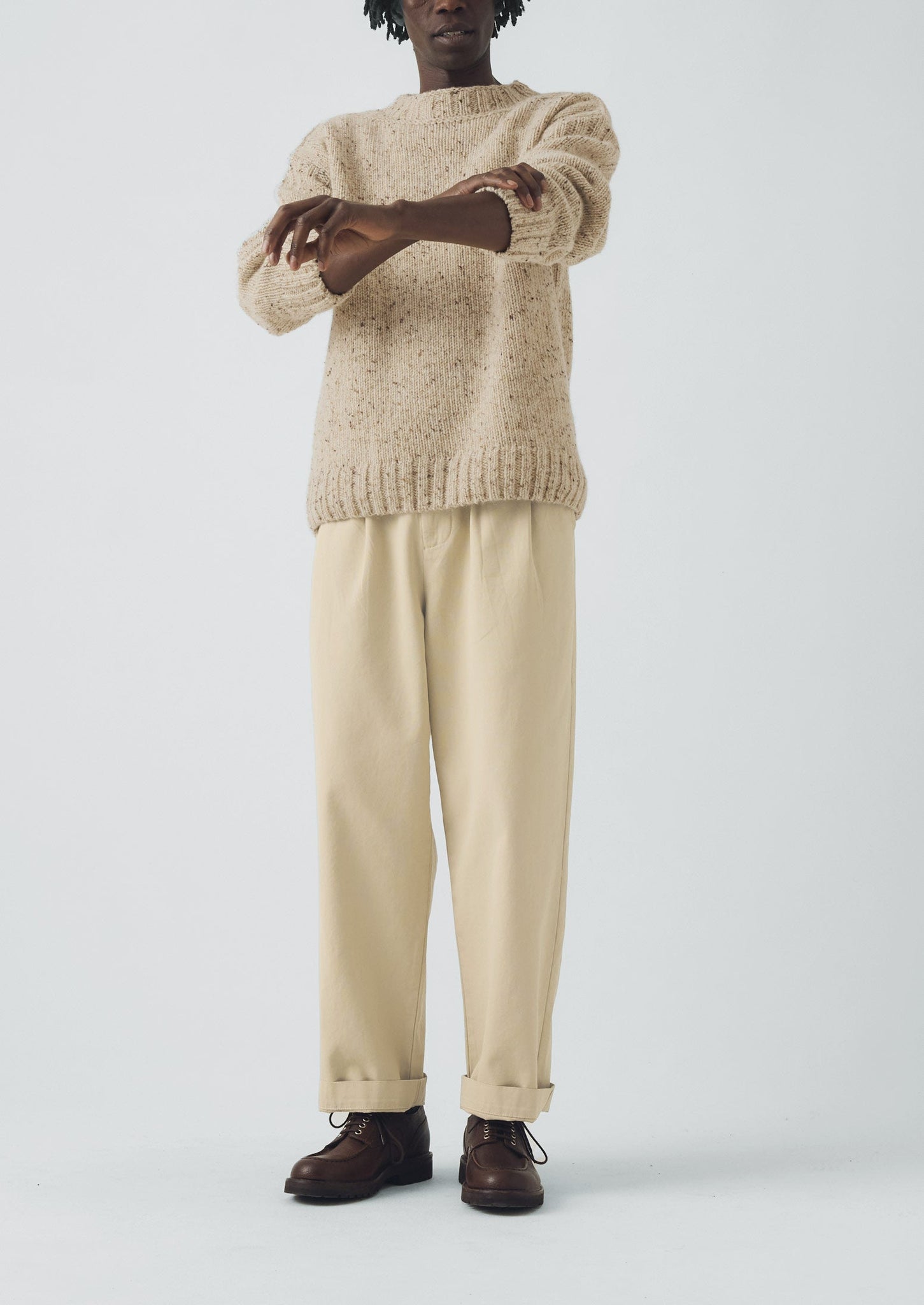 Finn Donegal Wool Sweater | Oatmeal