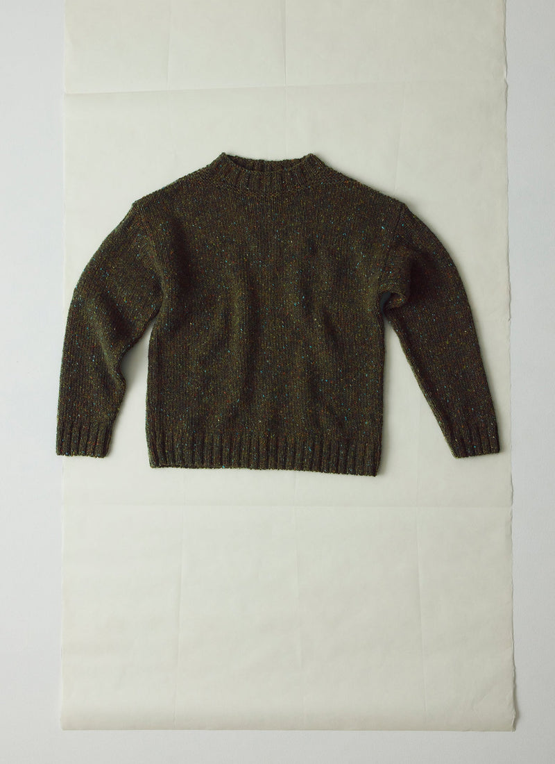 Finn Donegal Wool Sweater | Khaki