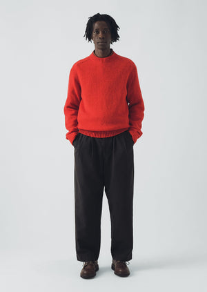 Crew Neck Wool Sweater | Cardinal Red