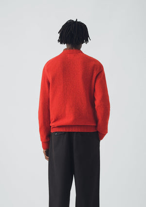 Crew Neck Wool Sweater | Cardinal Red