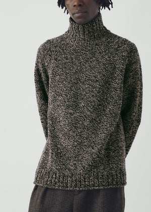 Marl Donegal Roll Neck Sweater | Granite Marl