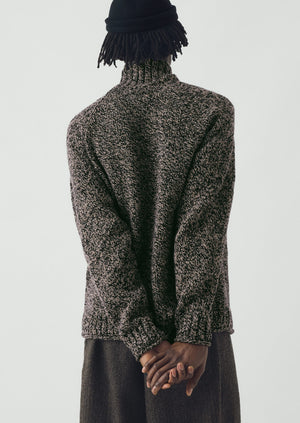 Marl Donegal Roll Neck Sweater | Granite Marl