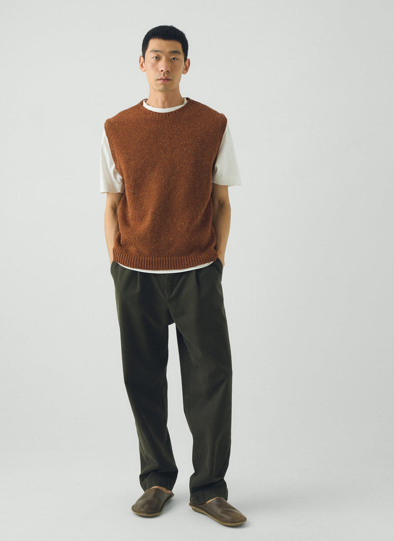 Donegal Wool Crew Neck Tank | Copper