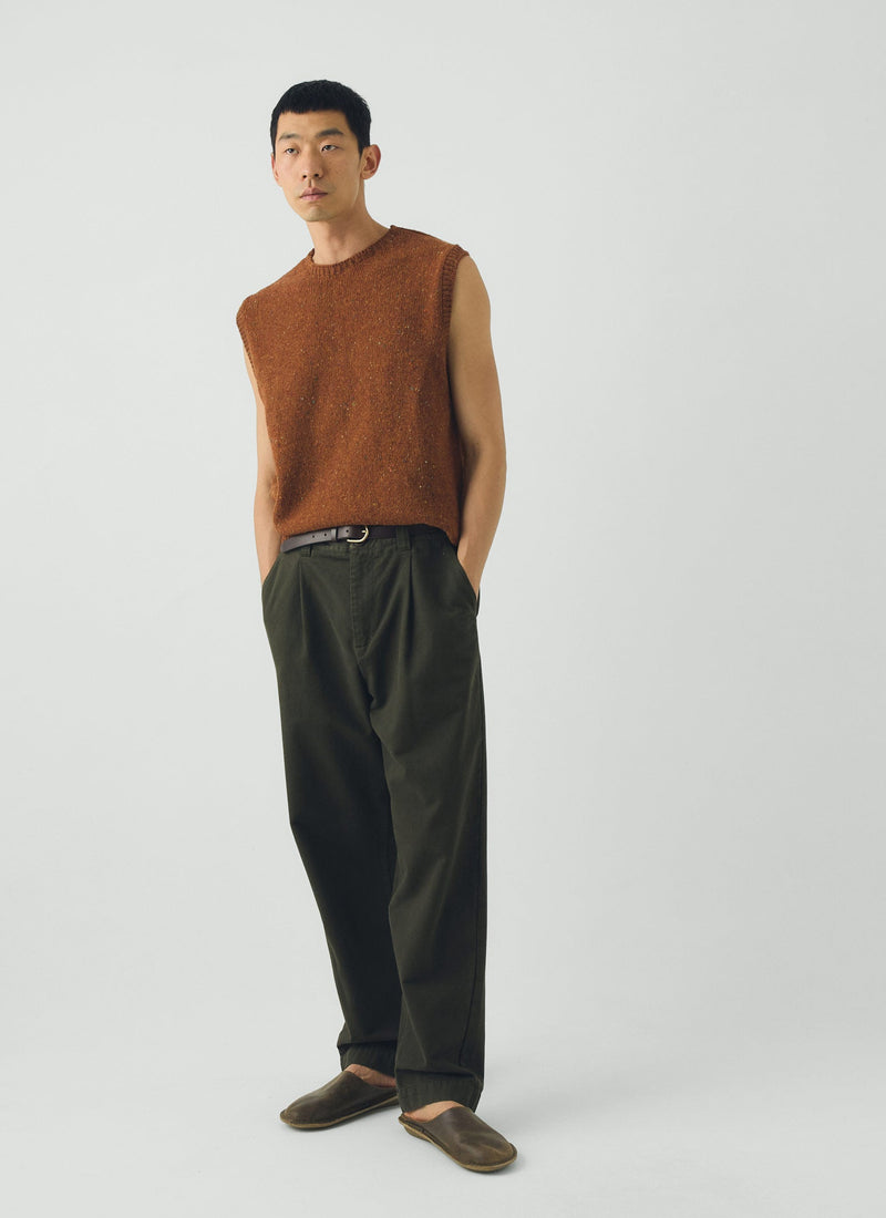 Donegal Wool Crew Neck Tank | Copper
