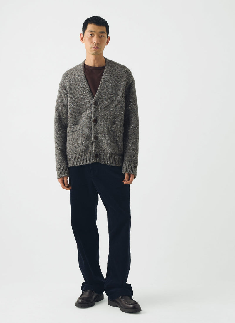 Donegal V Neck Cardigan | Iron Grey