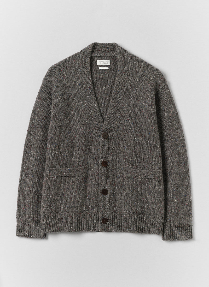Donegal V Neck Cardigan | Iron Grey