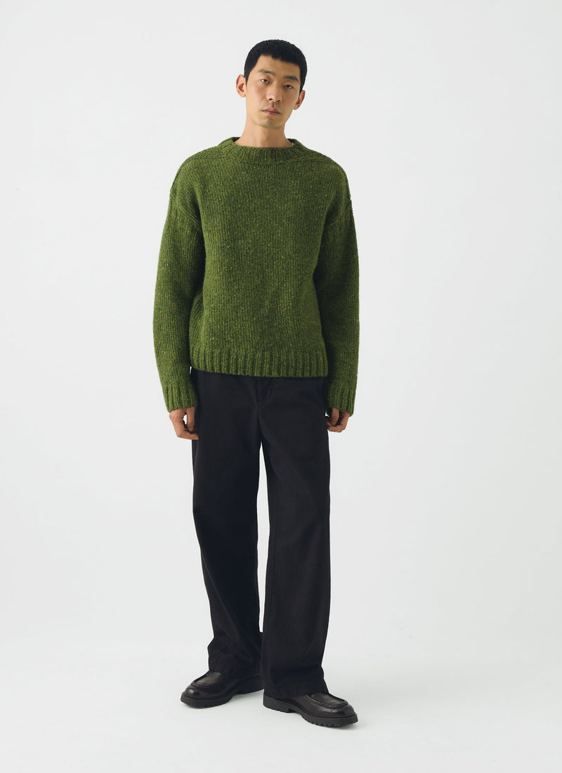 Finn Donegal Wool Sweater | Willow Green
