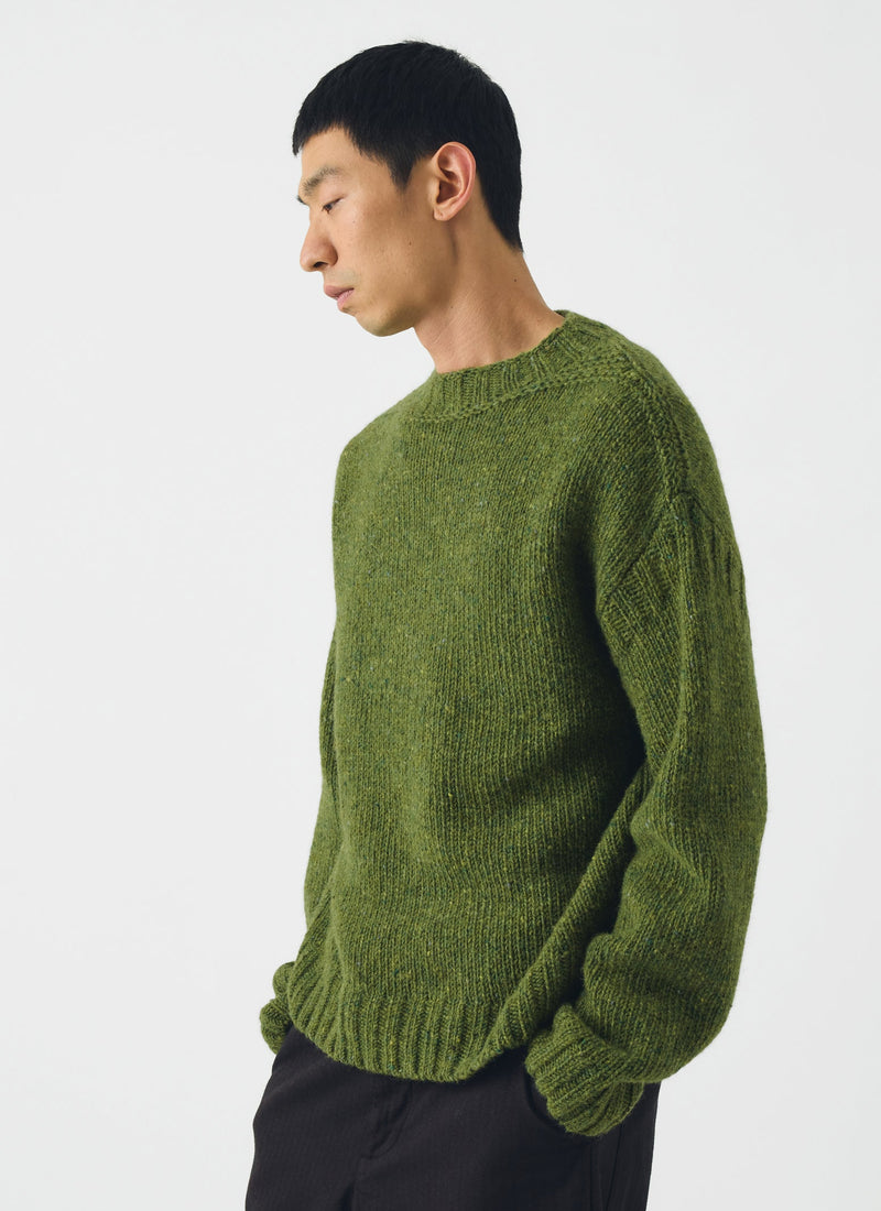 Finn Donegal Wool Sweater | Willow Green