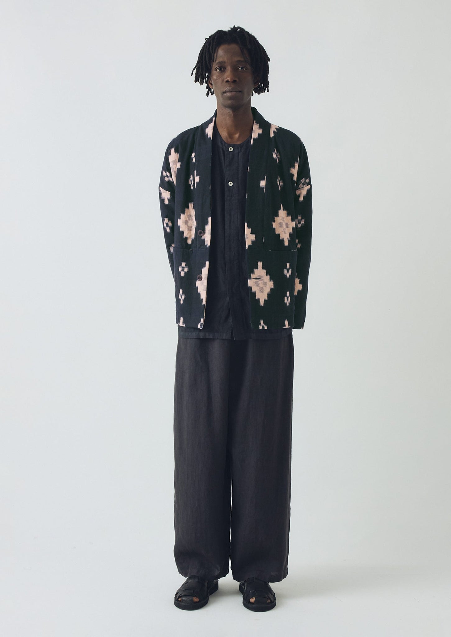 Fugue Ikat Padded Jacket | Midnight/Sand
