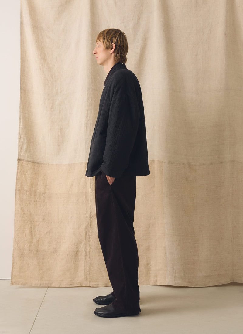 Relaxed Padded Cotton Jacket | Black Pepper