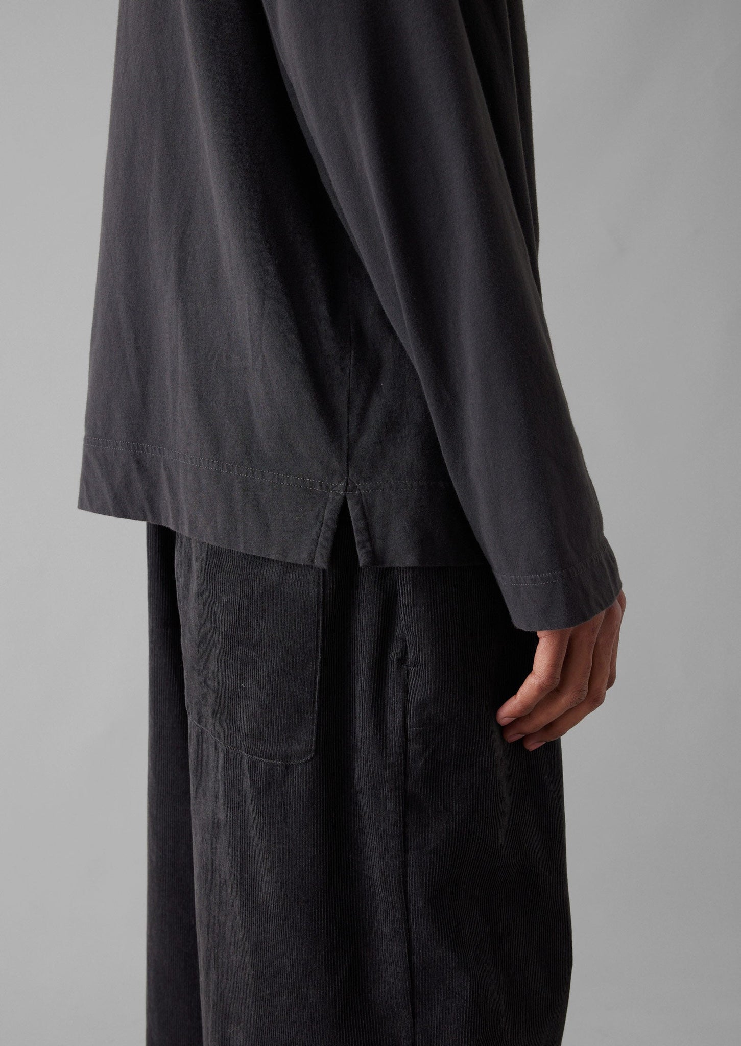 Soft Organic Cord Lounge Trousers | Charcoal