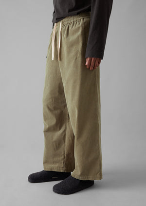 Soft Organic Cord Lounge Trousers | Green Stone