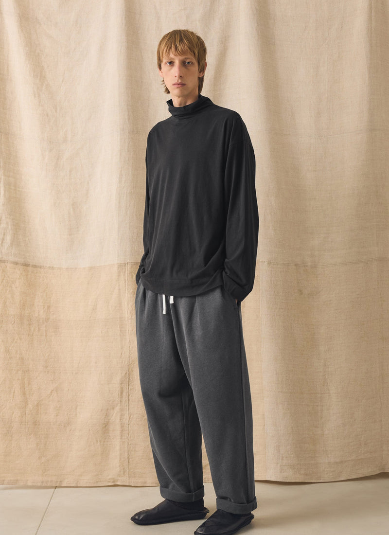 Brushed Cotton Hemp Lounge Trousers | Charcoal