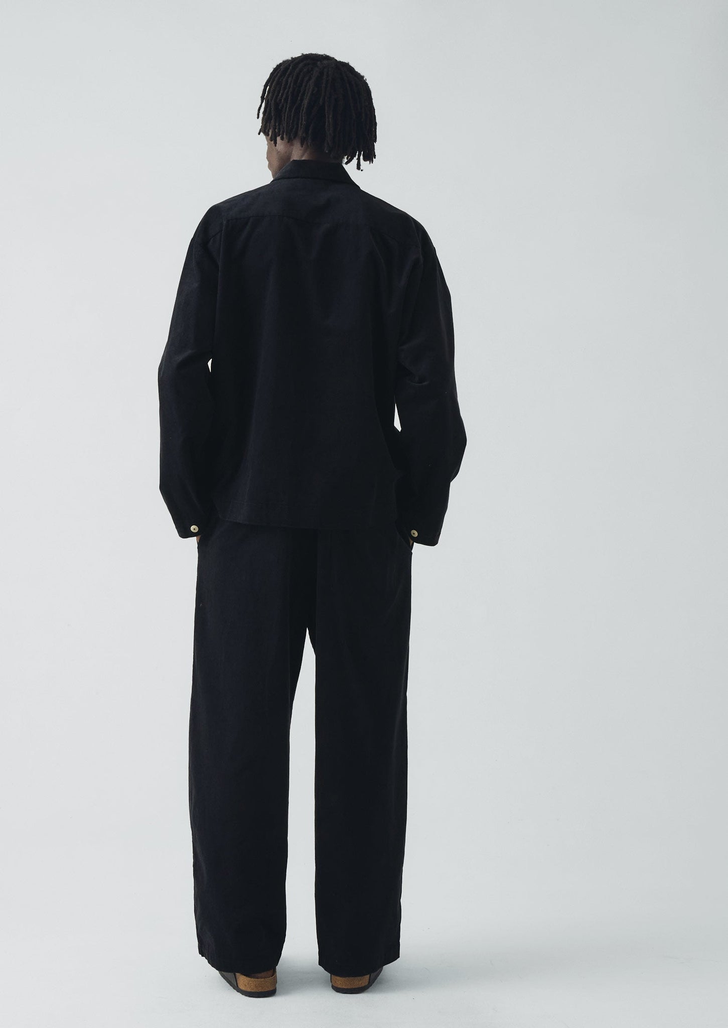 Organic Cord Smock Popover Shirt | Midnight